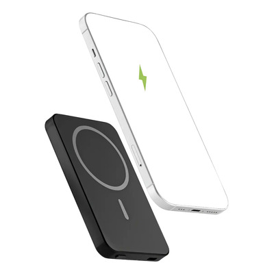 Power Bank Mobo Volturn 5000 Mah Negro 15w Compacta Y Rápida | Envío gratis