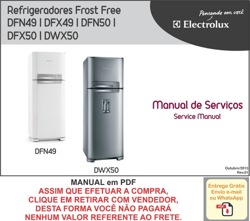 Manual De Serviço Electrolux Dfn49 E 50 - Dfx49 E 50 - Dwx50