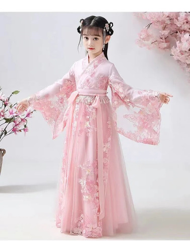 Vestido Hanfu Para Niños Japoneses Y Coreanos De 3-12 Tonela