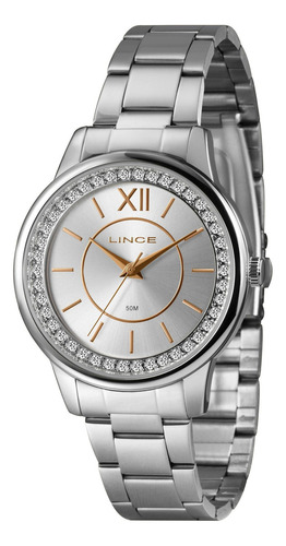 Relógio Feminino Lince Urban Prata 40mm Aço Inoxidável