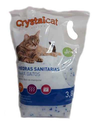 Piedras Sanitarias Silica Crystalcat Para Gatos Pack X2