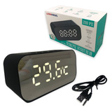 Rádio Relógio Digital Despertador Caixa De Som Bluetooth Fm 