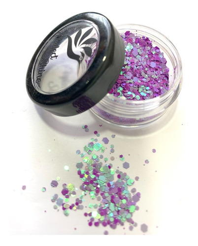 Confeti O Glitter Para Uña Bright Lavander Magickur