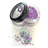 Confeti O Glitter Para Uña Bright Lavander Magickur