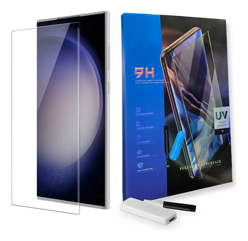 Lámina De Vidrio Uv Huella Dactilar Compatible Con Samsung