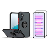 Capa Anel Translucida Para Samsung Galaxy M54 + Pelicula 9d