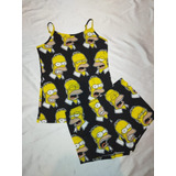 Pijama Verano Mujer, Promesse, Talle S Al Xl. Homero Simpson