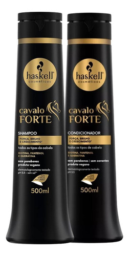 Kit Haskell Cavalo Forte Shampoo Condicionador 500ml