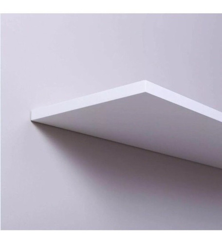 1 Prateleira 120x20 Mdf Branco Sob Medida Suporte Invisivel