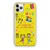 Fundas Para Celular Uso Rudo Maestra Escuela Personalizado 2