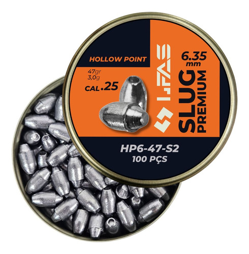 Chumbinho 6 35 Mm 47gr Slug Especial Carabina Pcp R8 - Lfas