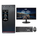 Computador Desktop Completo Intel I3 16gb Ssd 480gb Monitor