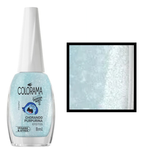 Esmalte Divertida Mente Colorama Chorando Purpurina 8ml