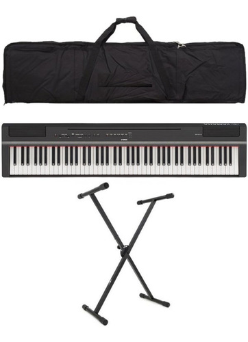 Combo Yamaha P125 Teclado Base Estuche Adaptador