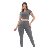 Conjunto Fitness Academia Felpado Flanelado Yoga Pilates