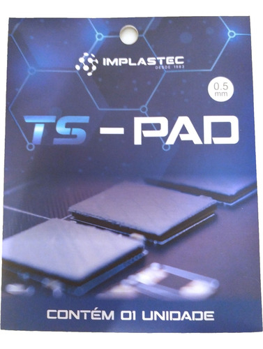 Thermal Pad Ts-pad 100mm X 100mm X 0,5mm Alto Desempenho