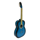 Guitarra Electroacústica Guitarras Valdez Ps900 Para Diestros Azul Y Negra