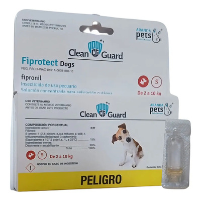 Pipeta Antipulgas Aranda Pets Fiprotect Perros 2 a 10kg Garrapatas | Meses sin interés