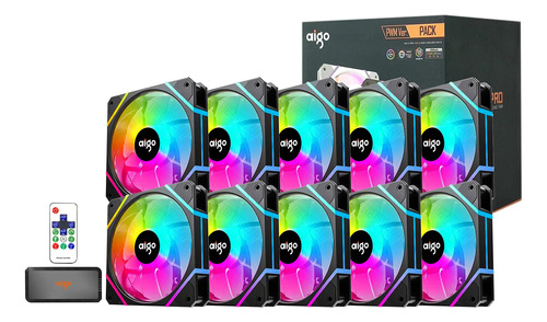 Cooler Aigo Am12 Pro Argb + Pwm - 10 Fans + Controladora +ir