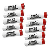 Pack X 10 Bateria Pila Recargable Swat 18650 2800 Mah 4.2 V