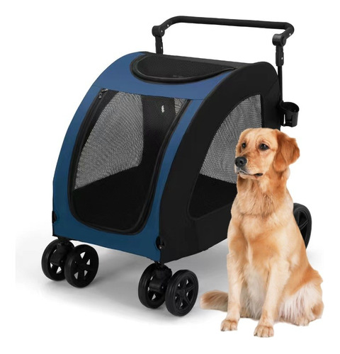 Carreola Alta Plegable Carro De Mascotas Para Perros Y Gatos