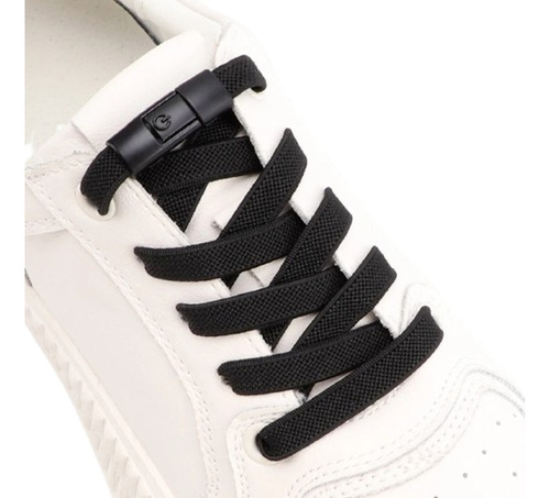 1 Par Cordones Elasticos Deportivos Cierre Metal Niño Adulto