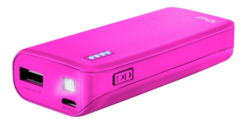 Power Bank Trust Primo 4400 Bateria Celular Linterna Pink
