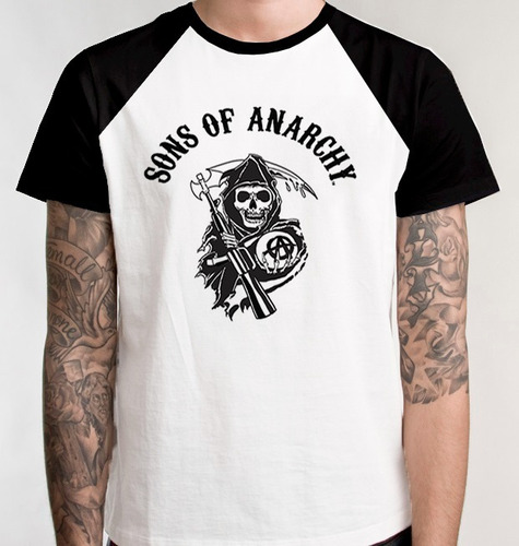 Camiseta Raglan Blusa Camisa Sons Of Anarchy Samcro Série