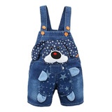 Overol De Mezclilla Kidscool Space Cartoon Puppy Para Bebé