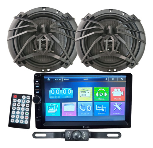 Estereo Pantalla+cam Reversa+bocinas 6.5 Soundstream