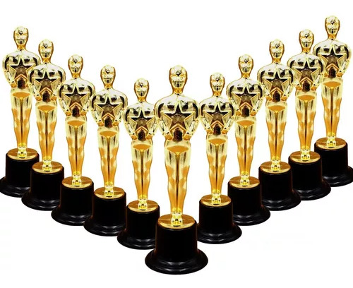 12 Estatuillas Oscar Trofeo Premio Hollywood Batucada 15 Cm