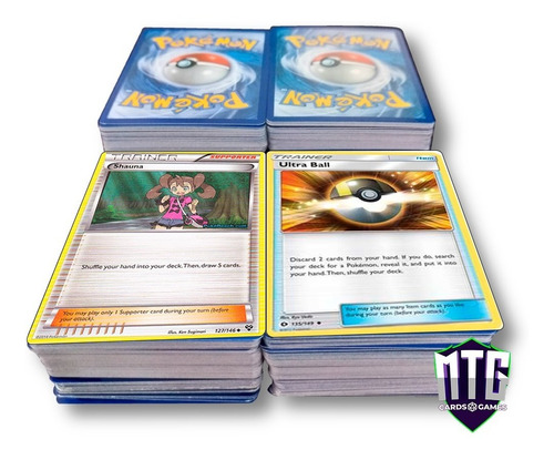 Mega Lote 50 Cards Treinadores E Itens Pokemon Tcg - Pt/ing