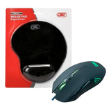 Combo Mouse Gamer Y Pad Apoyamuñeca Oferta Megasoft