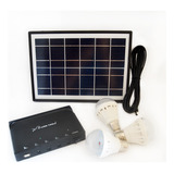 Kit Panel Solar 3 Focos Led Batería Recargable Usb 2721 Lion