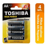 Pilha Alcalina  Aa Pequena Toshiba 2a Comum Normal Com/ 4 Un