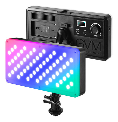 Luz De Vídeo Led Rgb Para Cámara Gvm Rgb20w Con Bluetooth