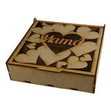 Caja Con Motivos Mama En Mdf Corte Laser