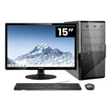 Computador Intel Core I3 4gb Ssd 120gb Monitor Led 15 