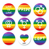 9 Pines Foto Boton Bandera Orgullo Lgbt Pride 5.8cm