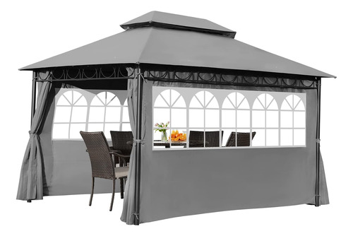 Gazebo Para Patio Al Aire Libre, Toldo Con Protección Uv Par