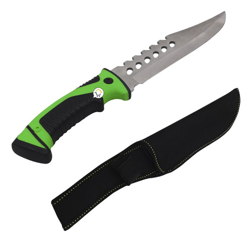 Cuchillo Táctico Acero Inoxidable Camping + Estuche 0779