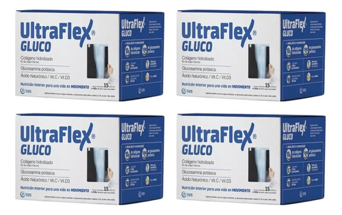 4un Ultraflex Gluco Colágeno Hidrolizado X 15 Sobres