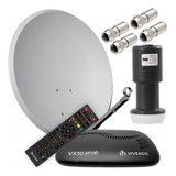 Kit De Antena + Receptor + Conector Rg59 + Lnbf Simples