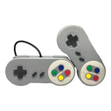 Kit C/2 Controle Super Snes Novo Usb Emulador Retrô