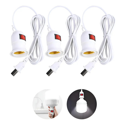 Extensión Eléctrica Con Socket 5 Metros Para Foco 3piezas | MercadoLibre