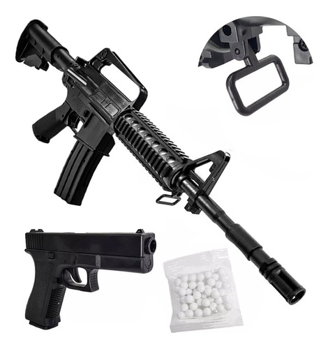 Rifle Airsoft M4 Replica Resorte 6 Mm Pistola Regalo Balines