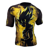 Remera Goku Fgt Primera Piel Lycra Rash Mma Bjj Kick Nogi