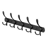 Soporte De Pared Para Perchero Negro Sayoneyes Con 5 Ganchos