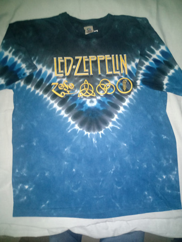 Playera Led Zeppelin Liquid Blue Talla Xl © 2004 