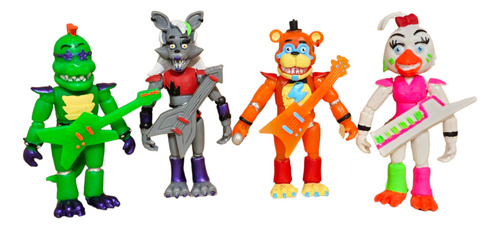 4 Figuras Juguete Five Nights At Freddy's Glam Rock Star